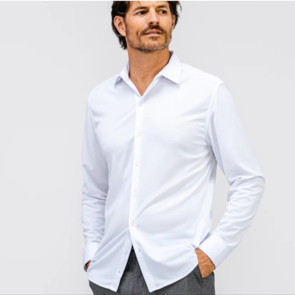 Ministry of Supply White Men's Dress Shirt Classic Fit Sz 17/17.5 35/36, XL